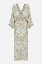 CAMILLA - V Neck Long Dress with Shirring Ivory Tower Tales - Magpie Style