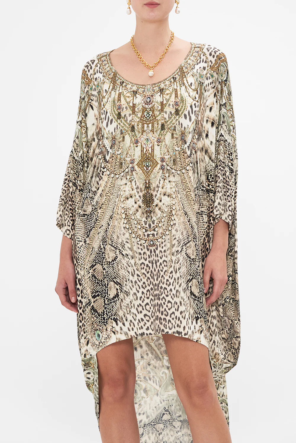 B.O.G Collective Pavia Embroidered Dress in Moss