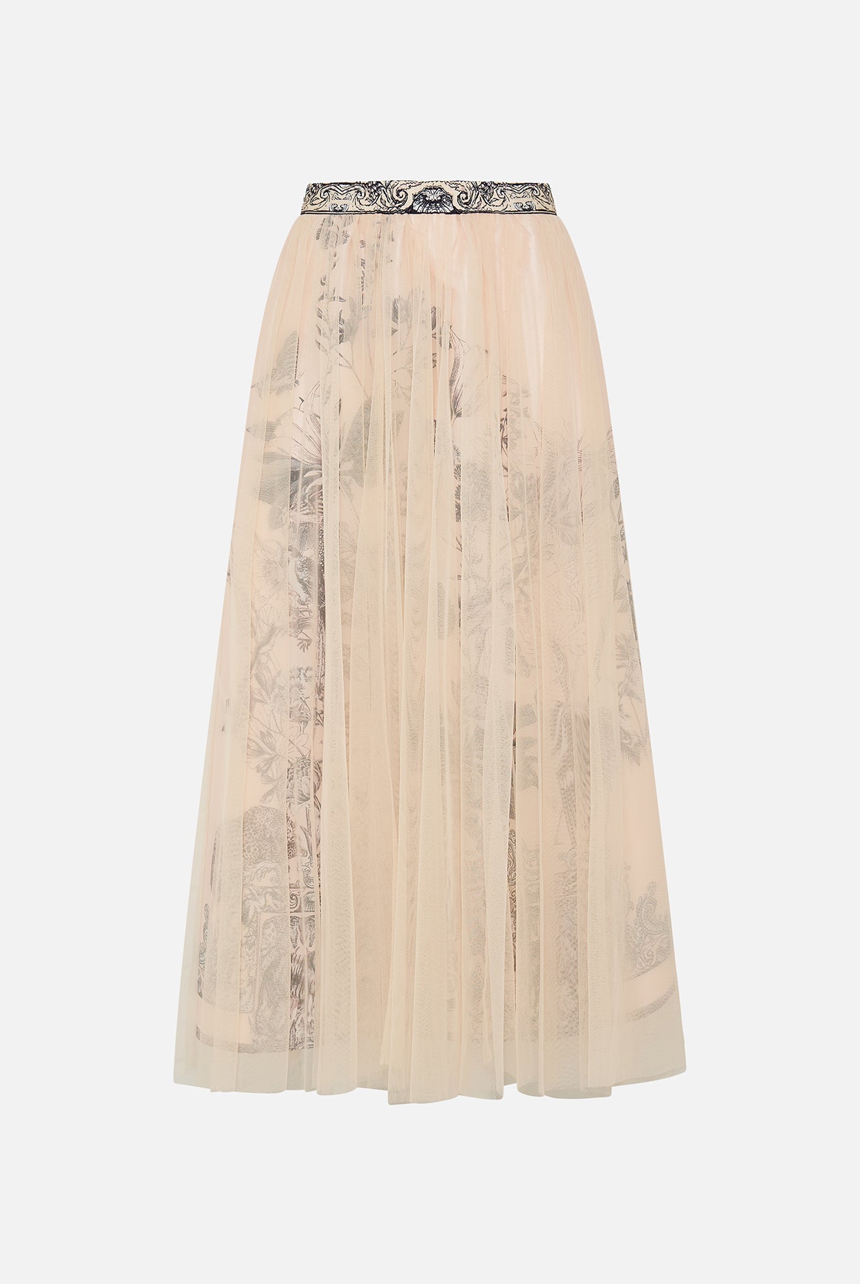 CAMILLA - Midi Tulle Skirt Etched into Eternity - Magpie Style