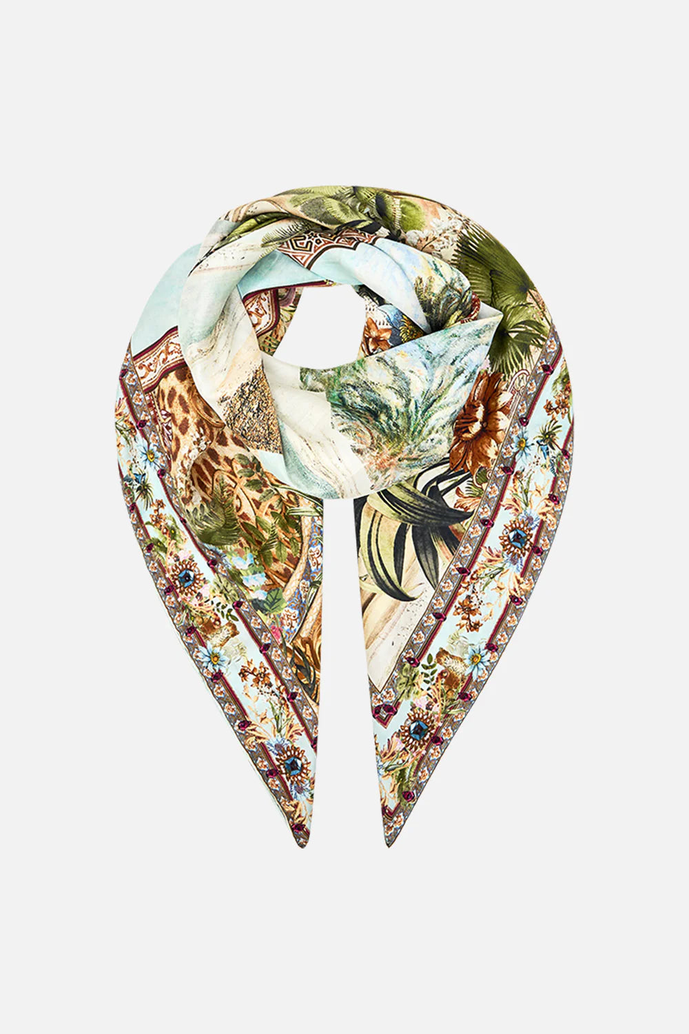 CAMILLA Large Square Scarf Views Of The Valley Magpie Style