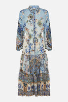CAMILLA - Tiered Long Shirt Dress - Al Manial Palace Memoirs - Magpie Style