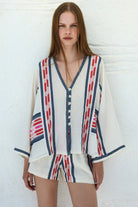 DEVOTION TWINS Dreamy Shirt - Navy/Red - Magpie Style