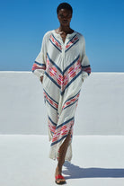 DEVOTION TWINS Beloved Long Dress - Navy/Red - Magpie Style