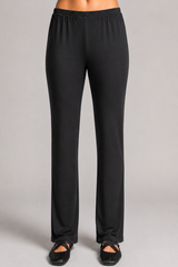 PAULA RYAN Narrow Leg Sleep Pants - Cashmere Modal Black