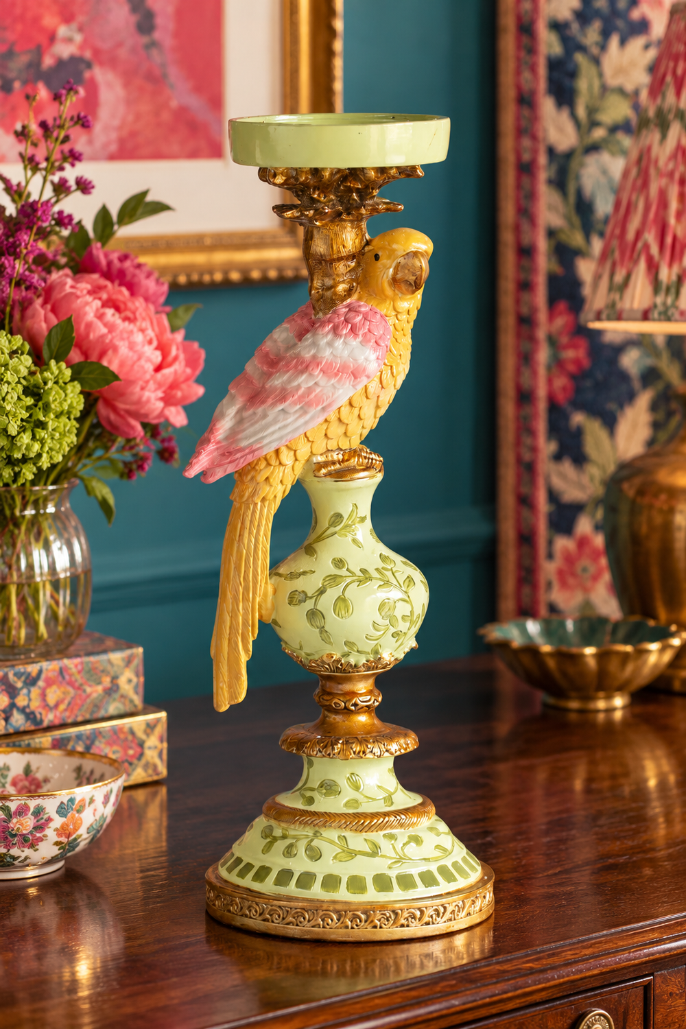 Polly Parrot Candle Holder - Pink