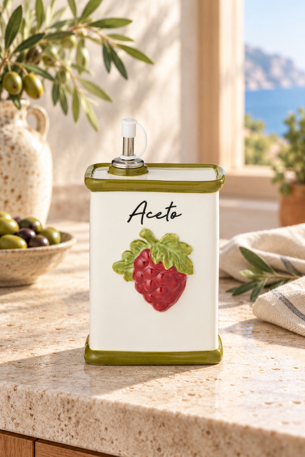 Uva Ceramic Vinegar Bottle