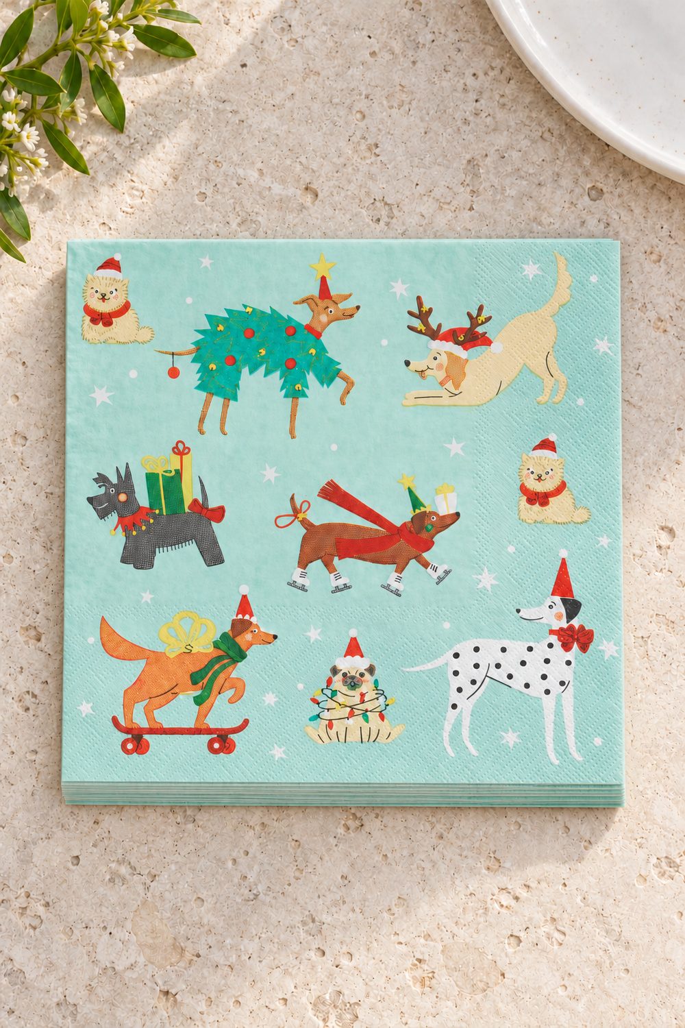 Holiday Dogs Paper Napkins