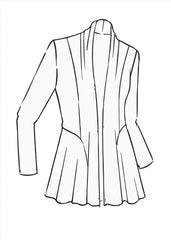 PAULA RYAN ESSENTIALS Easy Fit Panelled Cardigan - MicroModal - French Navy