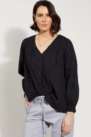 DRAMA THE LABEL Ingrid Top - Metallic Stripe