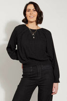 DRAMA THE LABEL Eyreton Top - Black Checker - Magpie Style