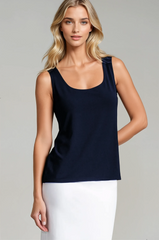 PAULA RYAN Easy Fit Singlet - Eco Vero Navy