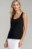 PAULA RYAN ESSENTIALS Easy Fit Singlet - Micromodal Black - Paula Ryan