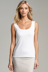 PAULA RYAN Easy Fit Singlet - Eco Vero White