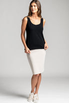 PAULA RYAN ESSENTIALS Short Stretch Pencil Skirt - Bonded Microjersey