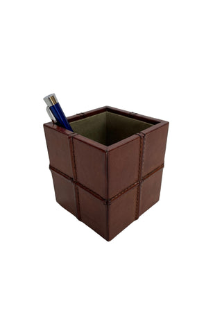 Pen Holder - Tan Leather