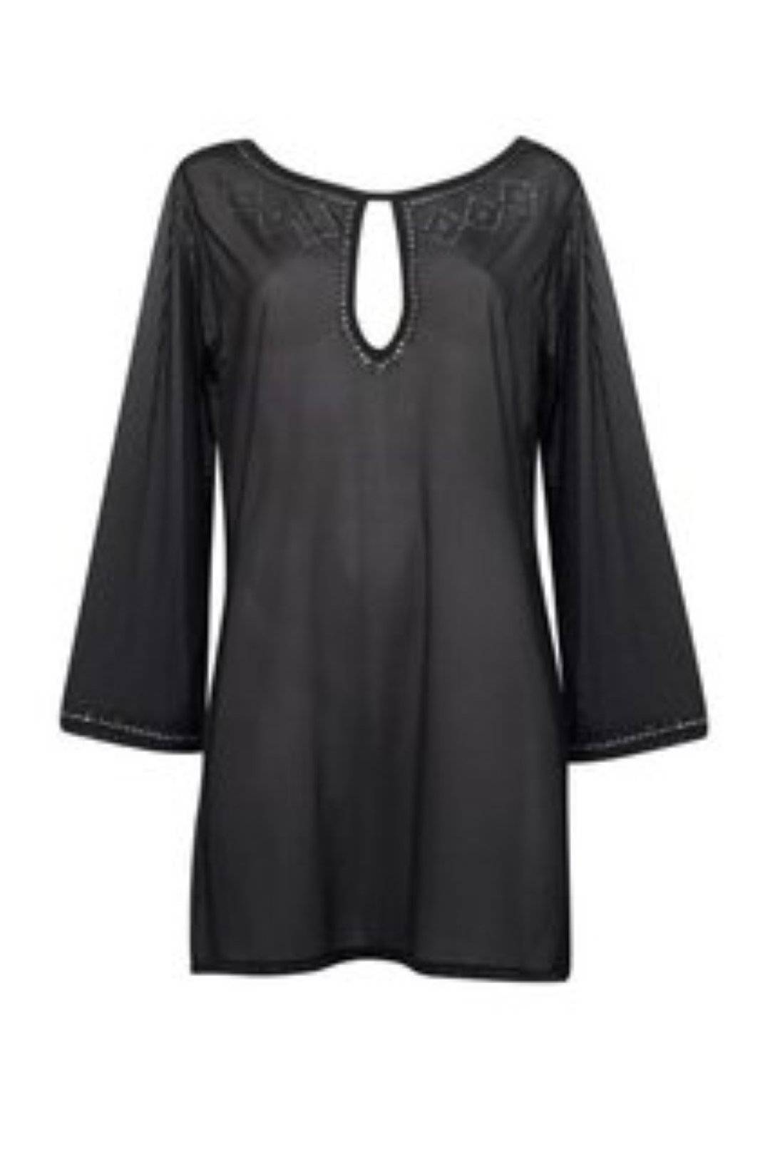 PAULA RYAN Mesh Kaftan With Hot Fix Detail - Paula Ryan