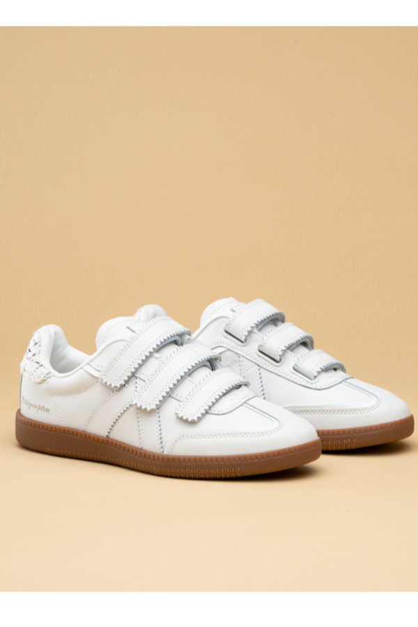 ASFVLT Elite Velcro Sneaker - White/Grey Tweed - Magpie Style