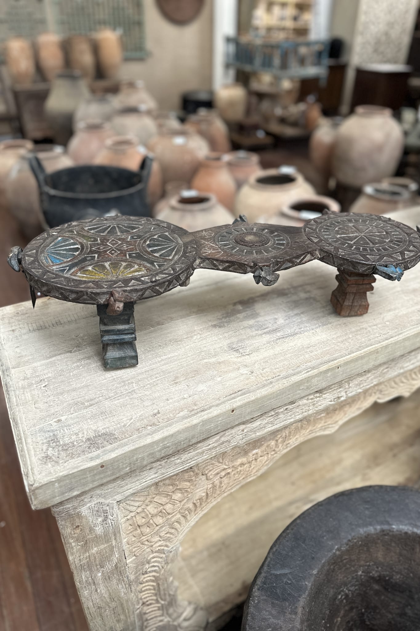 Carved Chapati Board - Magpie Style