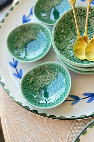 Marseille Green Ceramic Footed Dish