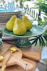 Marseille Green Ceramic Footed Platter