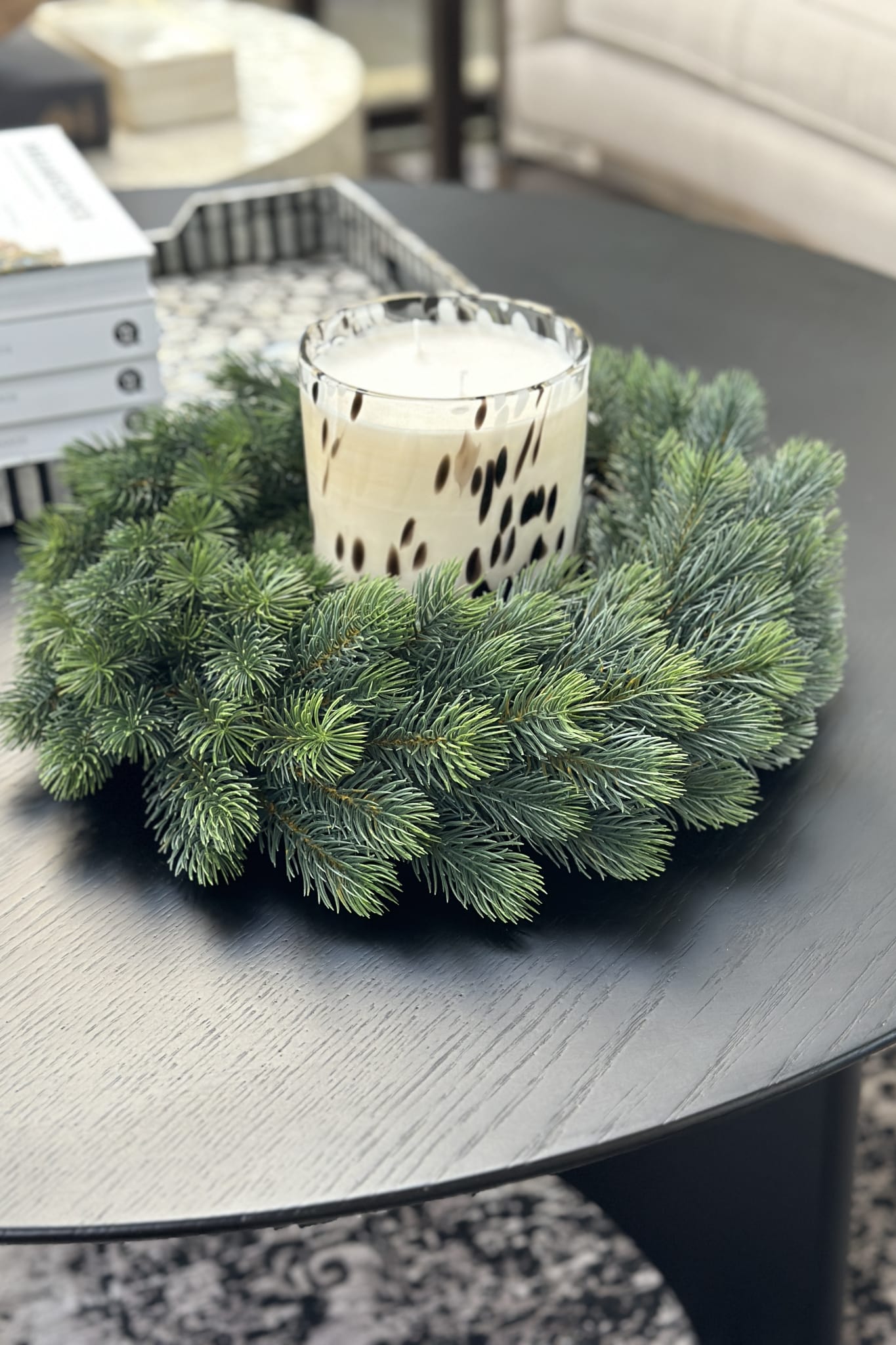 Small All Green Pine Christmas Wreath - Magpie Style