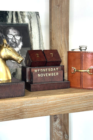 Dark Leather Calendar Set