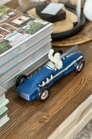 Mich Man in Blue Car