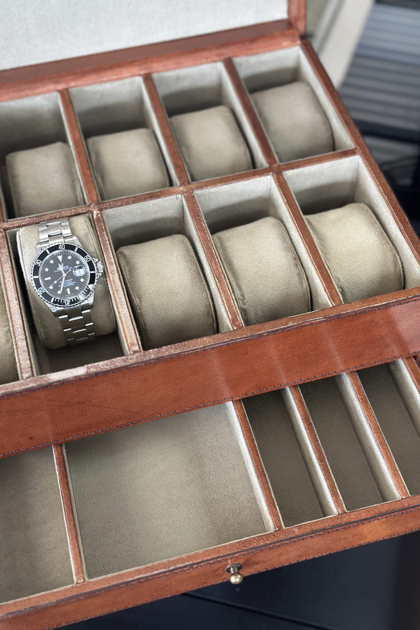 Leather 10 Watch Holder - Tan - Magpie Style