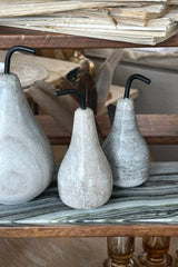 La Pera Hand Sculpted Marble Pear - Lge