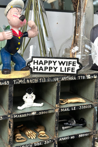Happy Wife Happy Life Sign