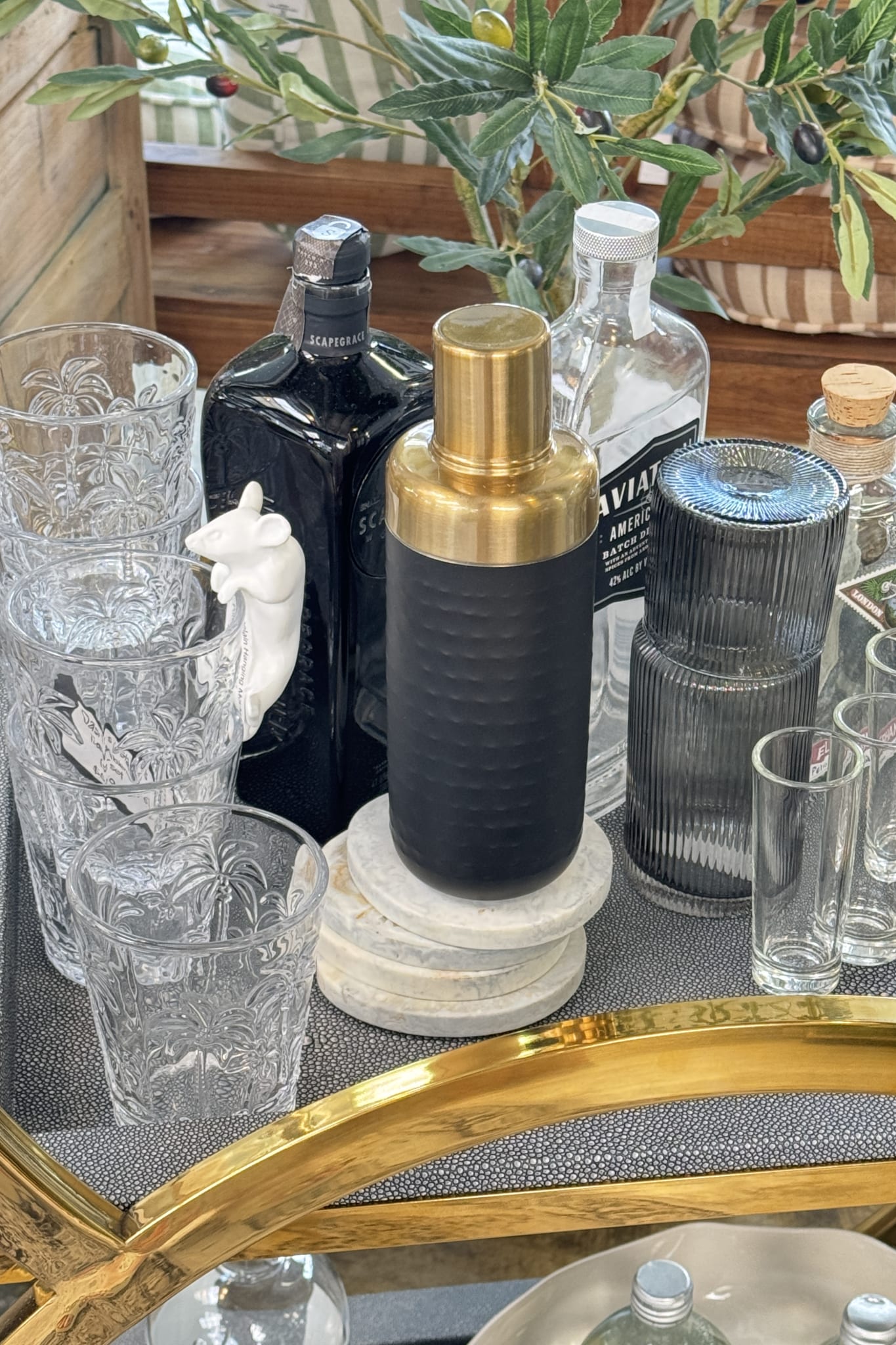 Black Gold Cocktail Shaker - Magpie Style