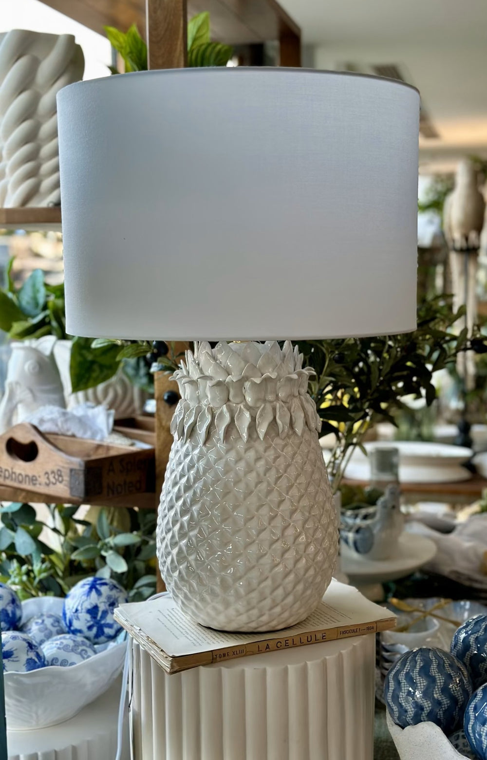 White Pineapple Lamp
