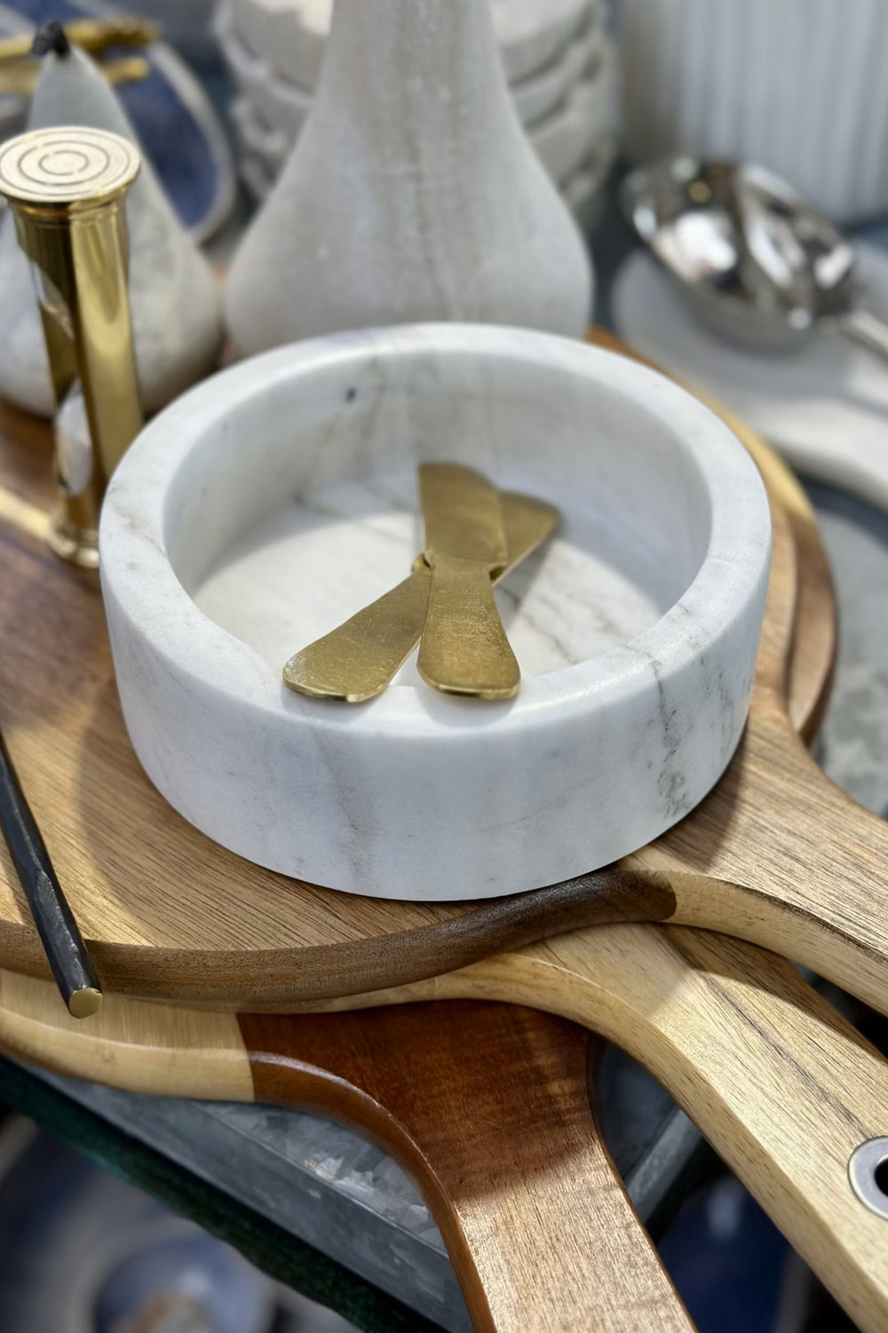 Yves Marble Bowl - Lge White