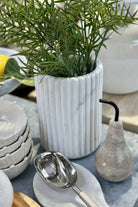 Alabaster Fluted Marble Vessel - Magpie Style