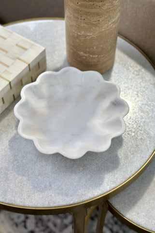 Flora Sculpted Marble Bowl - Sml