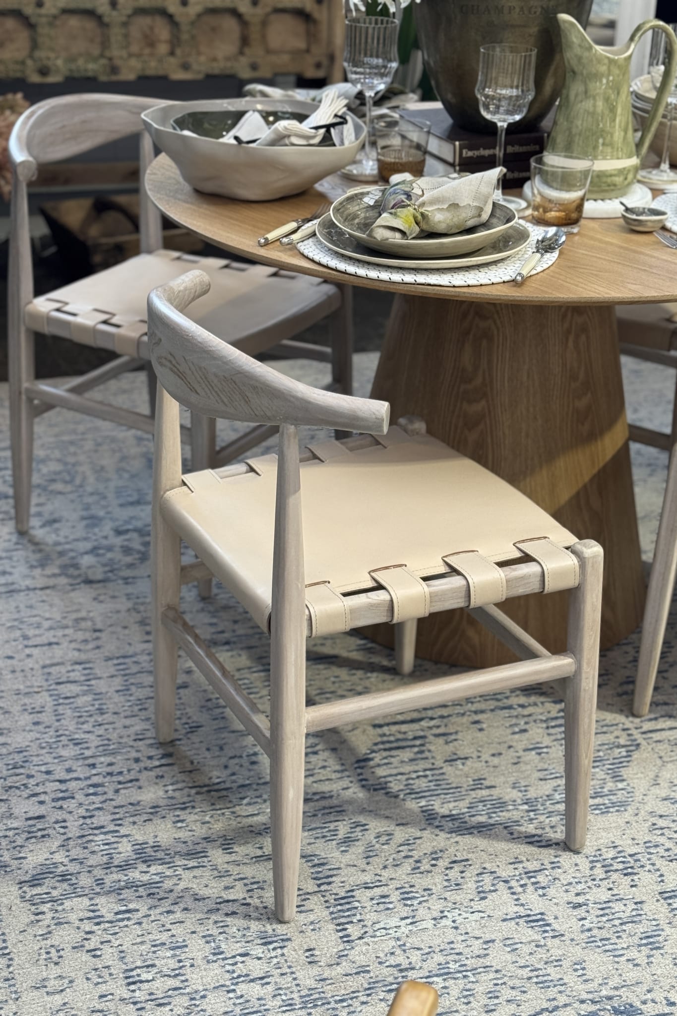 Ecru Laurent Leather Chair - Magpie Style