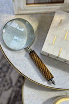 Magnifier with Brass Nickel and Resin - Magpie Style