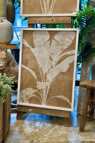 Banana Frame Glass Print