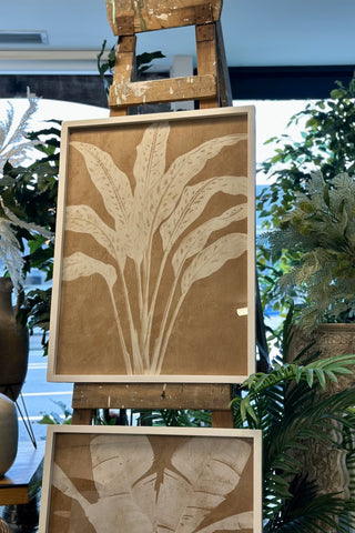 Palm Frame Glass Print