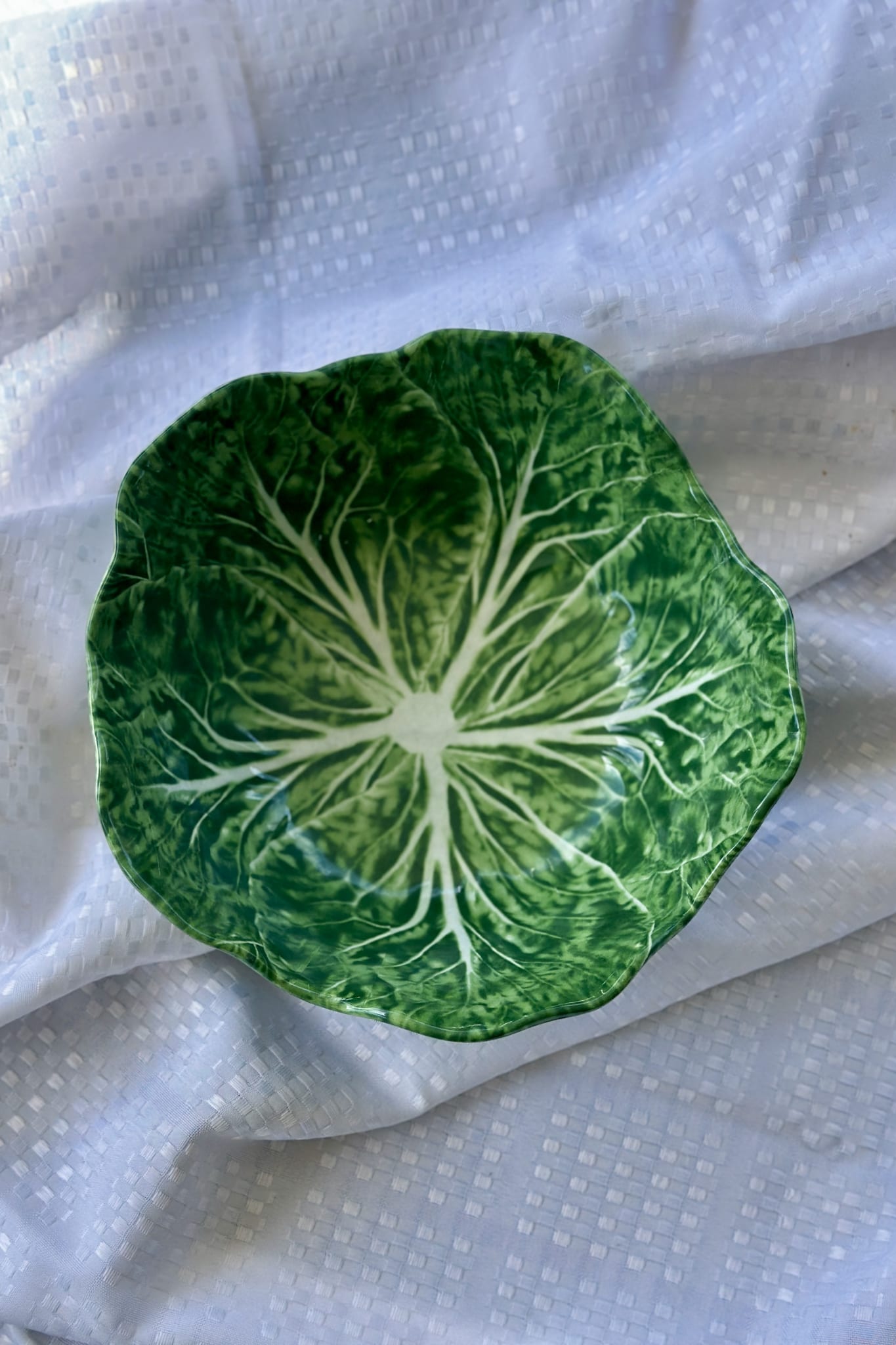 Green Small Cabbage Leaf Melamine Bowl 18cm - Magpie Style