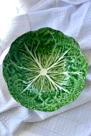 Green Medium Cabbage Leaf Melamine Bowl 27cm