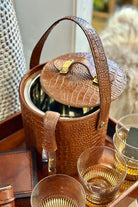 Leather Ice Bucket - Croc - Magpie Style