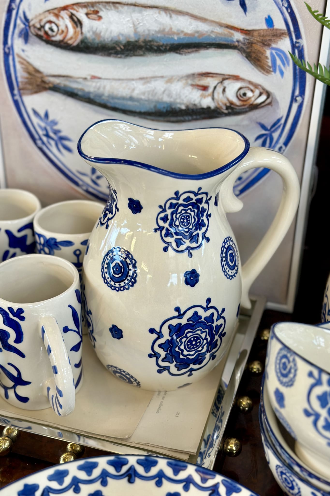 Porto Large Jug - Magpie Style