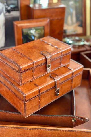 Savoy Leather Storage Box - Medium