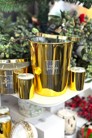 Maison Glass Candle XL Rose and Cashmere - Gold