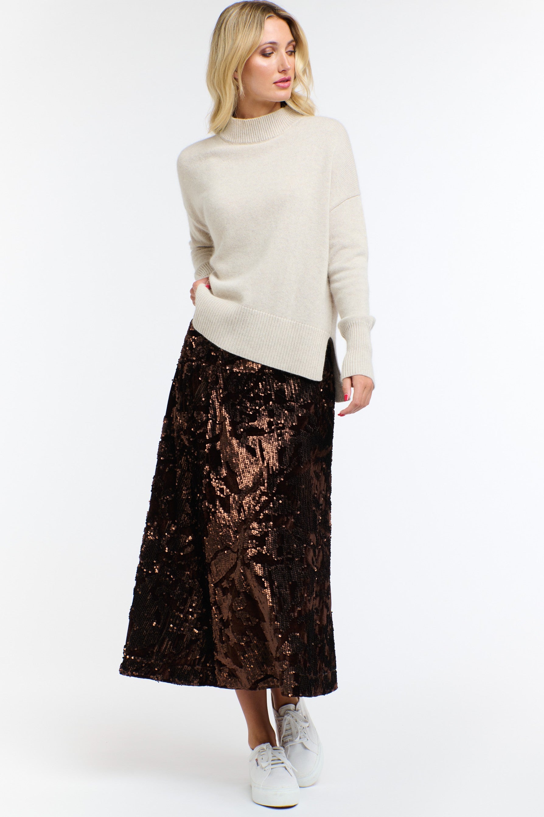365 DAYS Sequins Skirt - Copper - Magpie Style