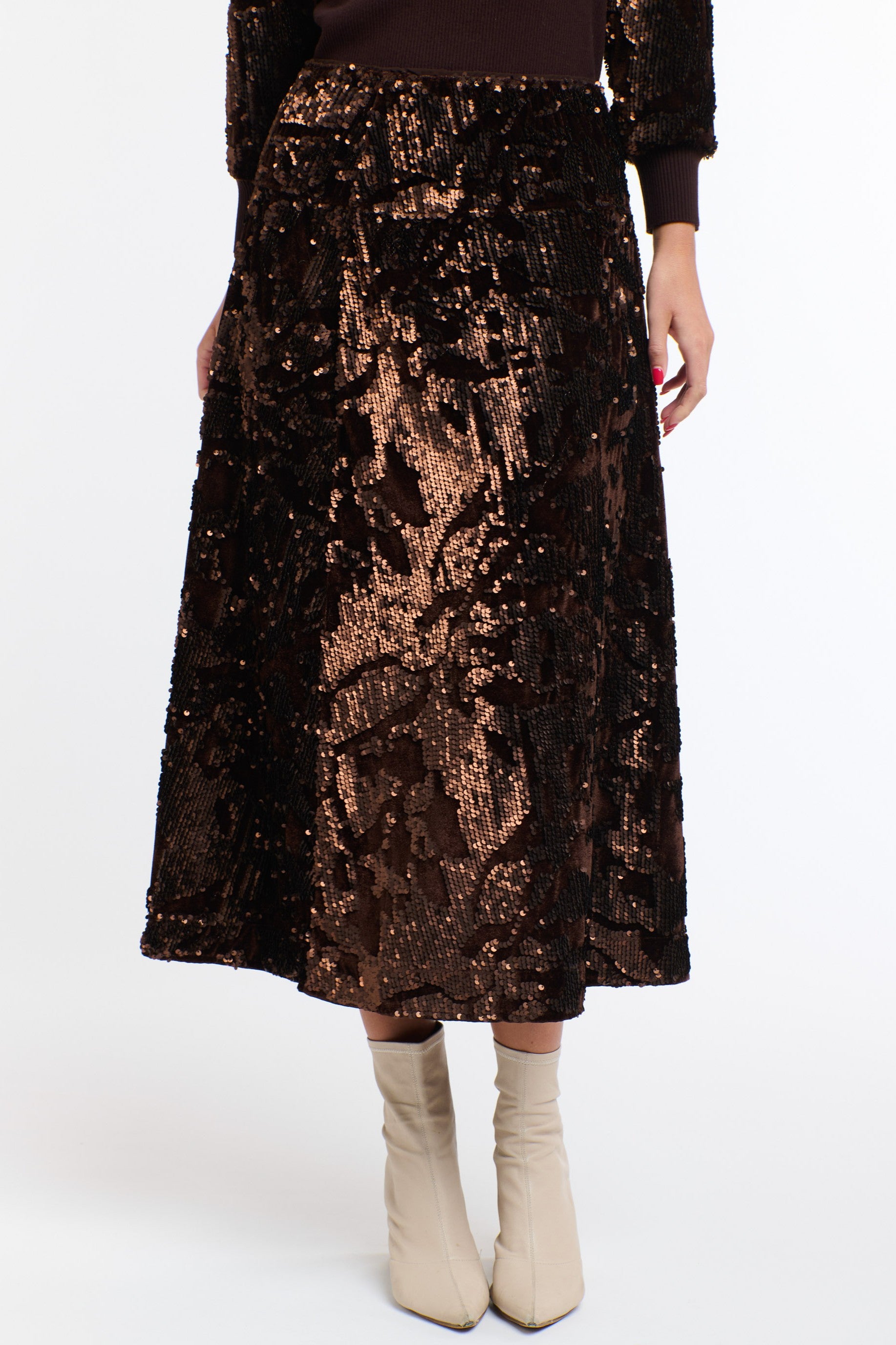 365 DAYS Sequins Skirt - Copper - Magpie Style
