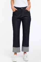 365 DAYS Susie Red Stitch Jeans - Dark Denim