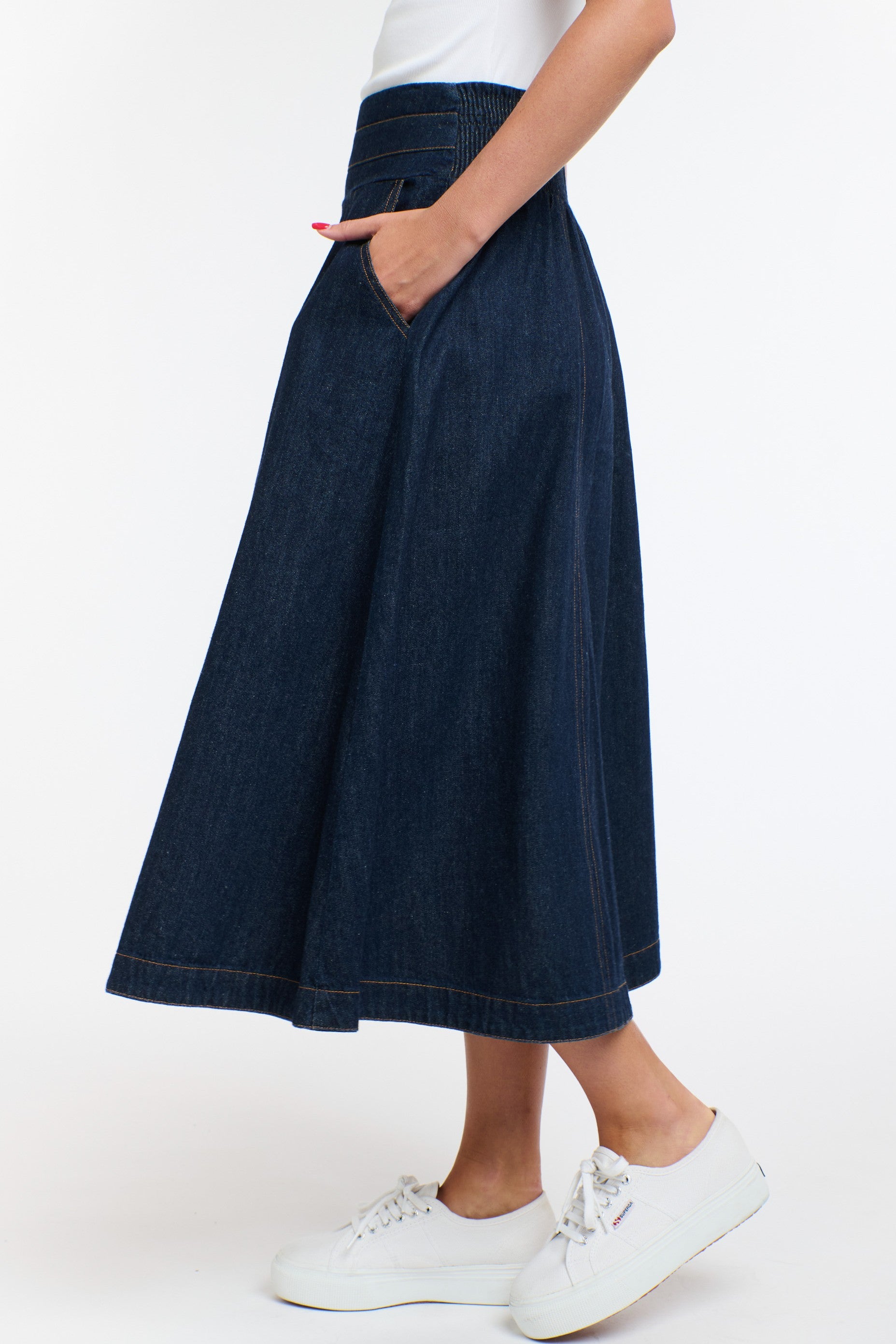 365 DAYS Dakota Denim Skirt - Dark Denim - Magpie Style