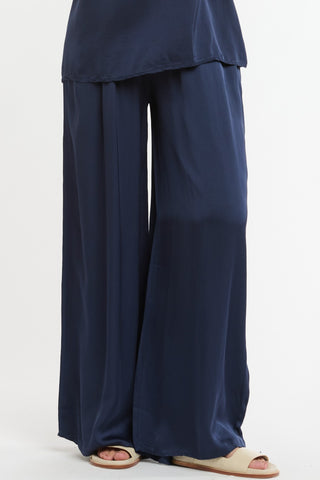 URBAN LUXURY Wide Pants - Navy